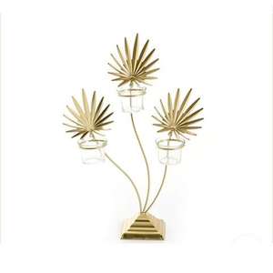 Elegante nuevo soporte de vela de Navidad de aluminio superventas antideslizante centro de mesa decorativo portavelas votivo - Product Image 3