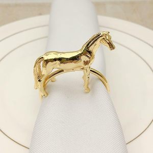 Servilletero de metal dorado de lujo barato, servilleteros de caballo animal para boda, calidad, gran oferta, Decoración de mesa - Product Image 4