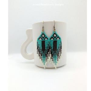 Pendientes de Bolas de Vidrio Redondas con Cuentas de Colores Hechos a Mano en Bohemia India, Pendientes de Botón con Cuentas - Product Image 1