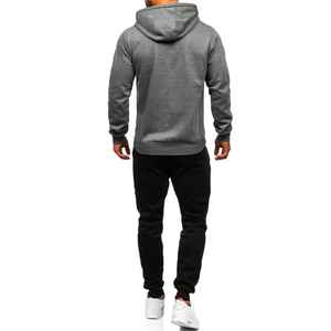 Chándal apilado ajustado personalizado de alta calidad para hombre, Sudadera con capucha de Calavera, conjunto de dos piezas en capas, conjuntos de pantalones apilados de invierno, chándales - Product Image 2