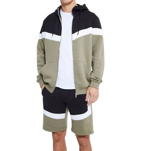 OEM Manufacture Breathable Tracksuits <b>Men</b> <b>Hoodie</b> <b>Short</b> <b>Set</b> Trendy Unisex Quick Dry <b>Hoodie</b> <b>Short</b> <b>Set</b> with Custom Logo - Product Image 1