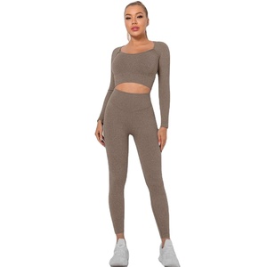 Conjunto de Leggings y Sujetador Deportivo Transpirable Personalizado OEM, Conjunto de Yoga para Mujer, Ropa Deportiva de Spandex y Poliéster, Conjuntos de Yoga para Mujer - Product Image 1