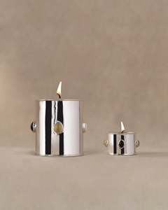 Porte-bougie élégant en acier inoxydable, fait main, écologique, durable, décoration de Noël pour la maison, élégant, fonctionnel, personnalisable - Product Image 1