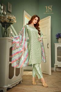 Ensemble de pantalon Kurti évasé 3 pièces pour femme de créateur indien Dupatta Festival pakistanais ethnique Salwar Kameez robe de costume de mariage fantaisie - Product Image 3