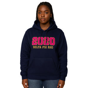 Sweat à capuche en coton et polyester, Delta Psi Rho Sorority, année de fondation 2020, vêtements de vie grecque, doux, confortable, décontracté - Product Image 2