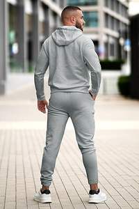 Chándales de algodón personalizados de 500 Gsm para hombres y mujeres transpirables para Sudadera con capucha con estampado de farol con pantalones apilados para el invierno - Product Image 5