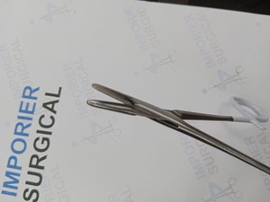 Portaagujas de acero inoxidable de alta calidad, instrumentos quirúrgicos reutilizables, herramientas de sutura médica, hemostato curvo recto - Product Image 2