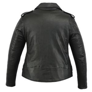 Nuevo diseño de prendas de vestir exteriores de otoño para mujer, chaqueta de piel sintética de Pu, abrigos cortos de manga larga para mujer, chaqueta de tela de memoria estándar - Product Image 5