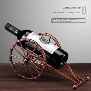 Organizador de exhibición de botellas de vino de diseño Vintage, soporte para botella de vino, decoración elegante chapada en cobre de Metal para Bar y hogar - Product Image 1