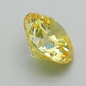 Diamante sintético cultivado en laboratorio, corte redondo, color amarillo intenso, certificado por IGI, para anillo de compromiso personalizado, de 1 a 5 quilates, VVS2 VS2 - Product Image 6