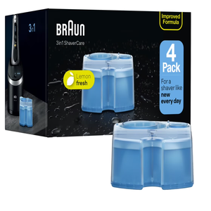 Braun Clean & Renew Refill Cartridges CCR, Replacement <b>Shaver</b> Cleaner Liquid Solution for Clean&Charge System, Pack of 4 - Product Image 1