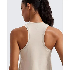Débardeur pour femme en jersey de coton Pima respirant, écologique et à séchage rapide, avec logo personnalisé, basique, dos nageur, sans manches, pour l'été - Product Image 5