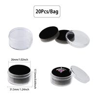 Conteneurs lâches de diamant de mini boîte de présentation ronde en plastique en cristal de pierre précieuse avec l'éponge