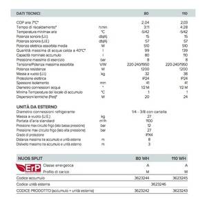 Calentador de Agua con Bomba de Calor Ariston Nuos Split 80 WH con Tanque de Almacenamiento ErP de 80 Litros - Product Image 3
