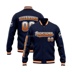 Chaquetas universitarias Letterman con cuello levantado personalizadas al por mayor, con logotipo bordado en la parte delantera, para promociones, en la venta al por mayor - Product Image 1