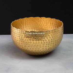 Factory Direct Supplies Table Ware Food Serving <b>Bowl</b> Pure Brass Gold Plated Decorative Home and Resort Food <b>Mixing</b> <b>Bowl</b> In India - Product Image 4