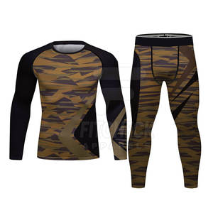 Utilisation en extérieur Ensemble de yoga pour hommes en polyester Fabrication au Pakistan Conception frontale solide Écologique Respirant Ensemble de 2 pièces à vendre - Product Image 1