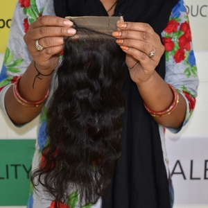 100% pas cher brut vierge cambodgien 5*5 fermeture ondulés faisceaux de cheveux humains Temple brut vierge Machine Double trame cheveux humains - Product Image 4