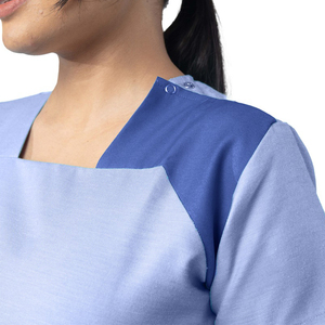 Uniforme d'hôpital de soins infirmiers médicaux de la meilleure qualité femme unisexe Indigo col en V à manches courtes uniforme de gommage ensembles combinaison sanitaire clinique - Product Image 4