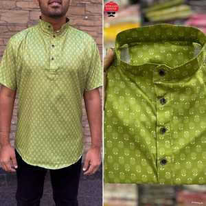 Elegancia vestidor hermosa ropa ocasional alta demanda algodón Kurta con trabajo impreso mejor precio fabricante de la India - Product Image 3