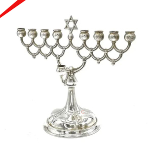 Venta caliente Rose Gold 5 Branch Metal Menorah Hanukkah Candle Stand para Temple Home - Product Image 2