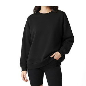 เสื้อสเวตเตอร์คอกลมทรงเข้ารูปสำหรับผู้หญิง, สเวตเชิ้ตคอกลมทรงพอดีตัวเหมาะสำหรับฤดูใบไม้ร่วง/ฤดูหนาว - Product Image 4