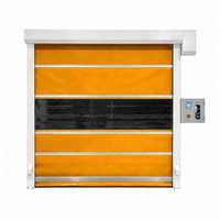 Porte rapide enroulable en PVC renforcé coupe-vent 5000x5000mm, télécommandée, pour grandes usines, taille personnalisée, barre anti-vent renforcée