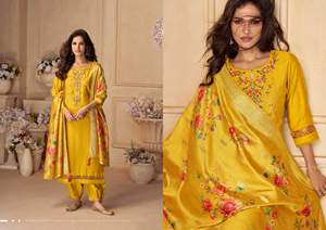Bordado hecho a mano en telas de viscosa Organza encaje Daman manga Salwar Kameez conjunto para mujeres paquistaníes estilo de fiesta todas las estaciones - Product Image 3