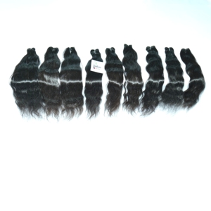 Vente en gros de cheveux de haute qualité à cuticules alignés avec texture soyeuse et extensions de cheveux humains indiens Remy forts pour femmes - Product Image 1