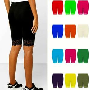 Pantalones cortos elegantes de cintura alta para gimnasio para mujer, ropa deportiva de tela Oxford transpirable de secado rápido con logotipo personalizado para correr, Fitness, de colores - Product Image 3