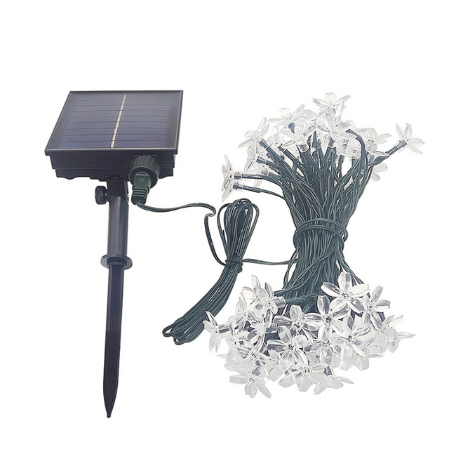 200 LED Flower String Solar Fairy Lights IP65 Rated Christmas Garland for Outdoor Garden Stage & Stage Decoration