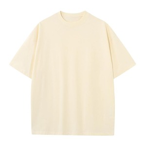 Alta calidad 100% algodón 260gsm Vintage lavado ácido gota hombro liso camiseta de gran tamaño hombres corto Anti-retráctil personalizable en blanco - Product Image 3