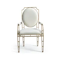 Fauteuil d'appoint rembourré en tissu bouclé crème, chaise de salle à manger moderne et élégante pour salon et chambre - Lot de 2