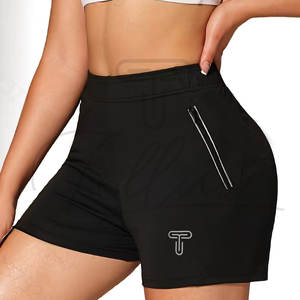 กางเกงขาสั้นออกกำลังกายผู้หญิงทรงหลวม ระบายอากาศ กันลม เอวสูง ผูกเชือก น้ำหนักเบา ปรับแต่งได้เต็มที่ - Product Image 2