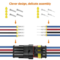 Kit de connecteurs de câblage solaire pour voiture 352 pièces, étanche IP68, UHF/RF, 12V 5A, avec bornes 1/2/3/4 broches pour systèmes solaires et cartes PCB/FPC
