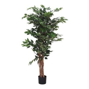 DECORATIVE <b>ARTIFICIAL</b> PLANT FICUS <b>TREE</b> Durable Indoor <b>Outdoor</b> Greenery for Home Decor - Product Image 1