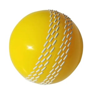 Hot Sale Premium Quality Professional Leather Cricket Balls Custom Color Logo New Arrival Yellow Color Blank Hard Cricket Balls