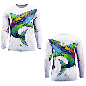 Camisas de pesca de alta calidad UPF50 + poliéster protector solar Driy Fit impermeable secado rápido UV Sudadera con capucha rendimiento pesca camisas - Product Image 2