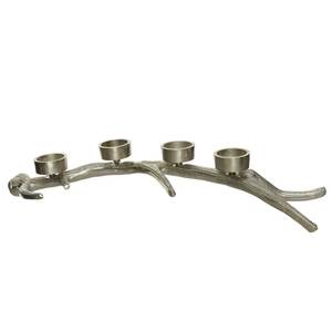 Bougeoirs de décoration d'intérieur écologiques de haute qualité, uniques, cylindriques, en métal argenté, pour mariage, Noël - Product Image 3