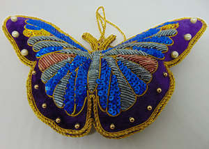 Luxury Christmas Hanging Ornaments Square Shape Full Color Embroidered Glitter Zari <b>Beads</b> Personalization Factory <b>Direct</b> High - Product Image 5