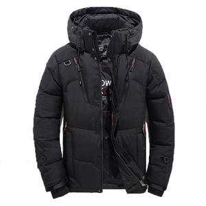 Chaqueta Impermeable de Invierno con Capucha y Cuello Alto para Hombre, Estilo Bomber, Negra, Talla Grande, Alta Calidad, Venta al por Mayor - Product Image 2