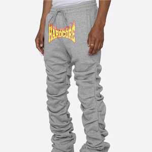 2025 Top Trending <b>Men's</b> Stacked <b>Joggers</b> Custom Design Pocket Sweatpants Cargo Pants Flare Trousers Street Wear - Product Image 6