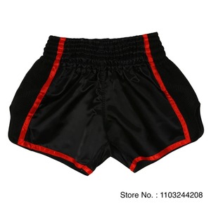 Shorts d'entraînement de boxe unisexe en satin léger, extensibles, à séchage rapide, respirants, unis, pour combat en cage, sparring, grappling - Product Image 5