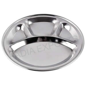 Compartiment rond plaqué Multi-Section Snack Server pour fêtes et événements - Product Image 1