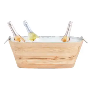 Metal And Wooden Beverage Tub A Must Have Piece Perfect For Add Char To Any Type Of Entertainment Gathering Or Occasion Meetings