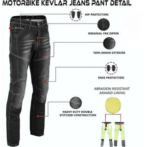 Pantalones Vaqueros de Motociclista para Hombre, Duraderos, con Protección, Certificación CE, Armadura Extraíble, Secado Rápido, Transpirables, de Seguridad para Conducir - Product Image 4