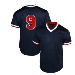Venta al por mayor de alta calidad con cuello en V Jersey de béisbol totalmente sublimada con bajo MOQ uniforme transpirable en tallas grandes para adultos - Product Image 4