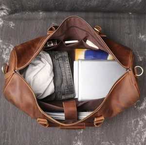 Bolsa de lona de cuero con correa extraíble 2025 Durable y elegante para viajes de negocios y bolsas de uso diario - Product Image 4