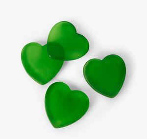 ที่รองแก้วไม้เรซิ่นอีพ็อกซี่ทำมือถาดรองแก้วเรซินรูปร่างหัวใจสีเขียวจากอินเดีย - Product Image 3