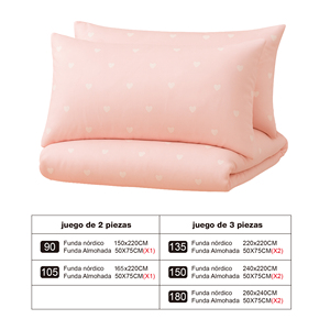 Juego de Funda Nórdica con Cierre de Cremallera 100% Poliéster con Funda de Almohada, Suave y Transpirable para un Sueño Reparador - Product Image 4